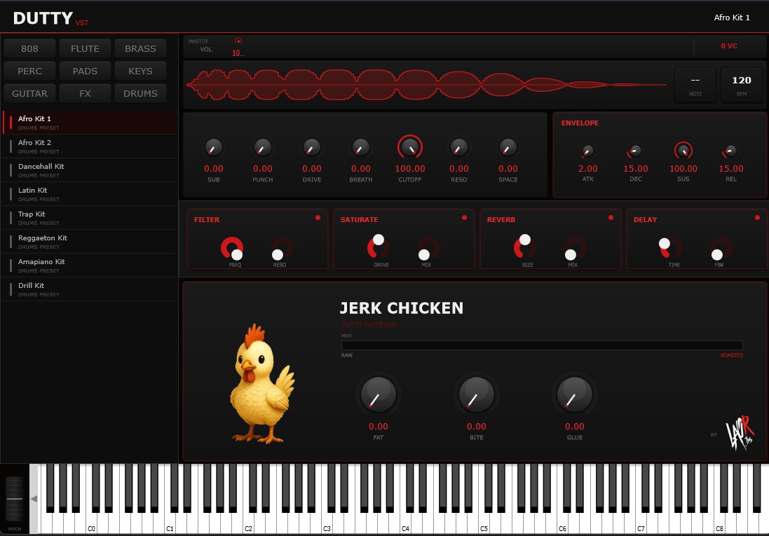 Dutty sample player plugin interface